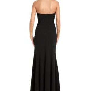 Morgan & Co. Black Strapless Gown